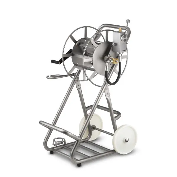 Offre Du Jour Chariot de nettoyage mobile avec unité de dosage 2 voies et dévidoir, Ed.