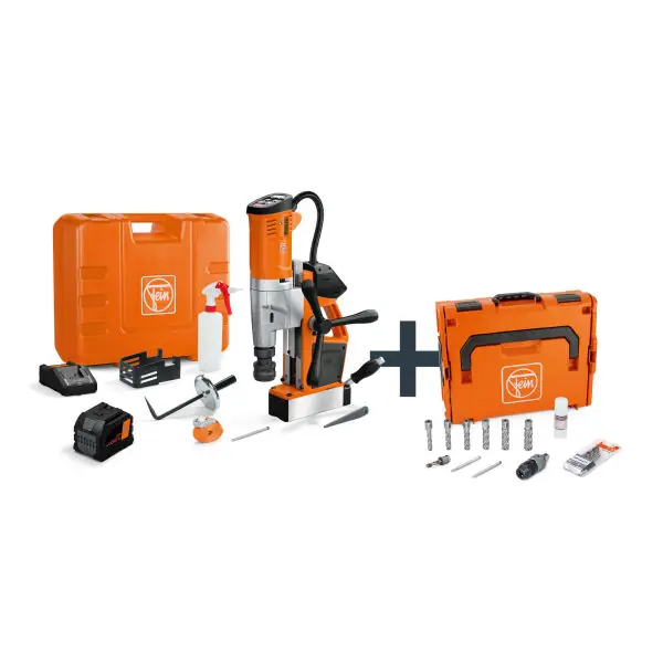 Offre Du Jour Unité de per?age par carottage magnétique sans fil Universal jusqu’à 35 mm avec set utilisateur, Set AKBU 35 PMQW 18 V AS Construction-Site 1x 12 Ah Weldon 3/4 in / HSS NOVA 50