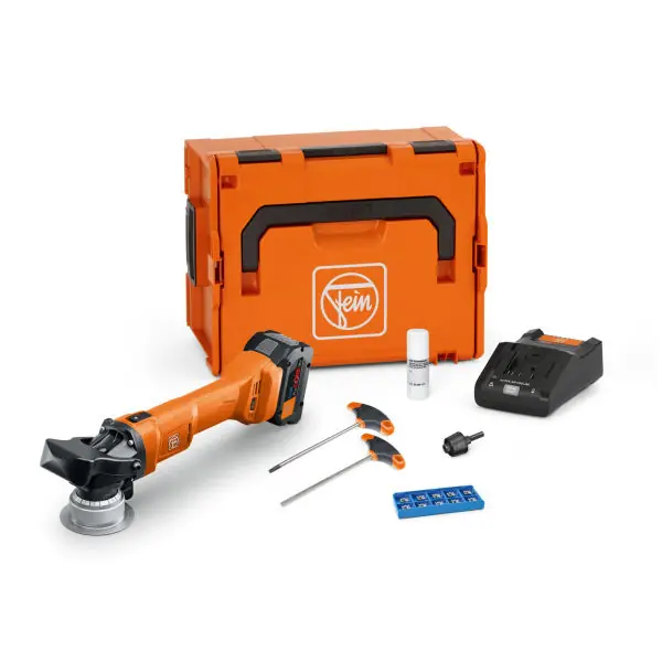 Vente Directe Chanfreineuse sans fil jusqu’à 5 mm avec set utilisateur, AKFH 18-5 AS set de base pour chanfrein avec 1 batterie 8 Ah ProCore