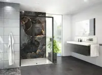 Bon Marché Panneau mural Vipanel Olympia Décor quartz gris finition brillant 1500 x 2550 mm épaisseur 3 mm ROTH