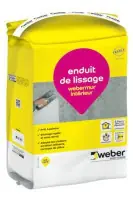 Promotion Saisonnière Enduit de lissage Webermur intérieur sac de 4 Kg WEBER