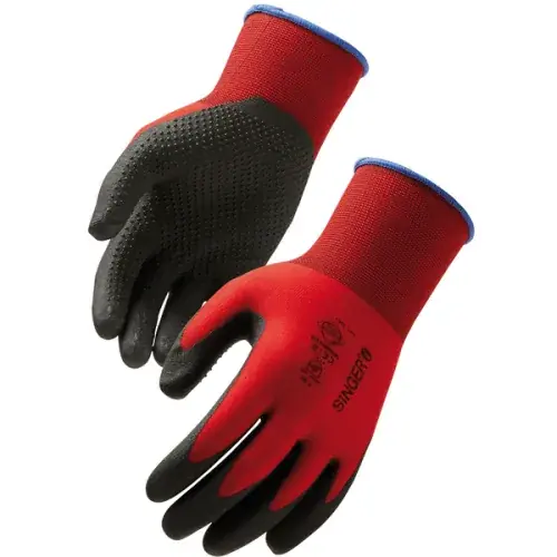 Top Vente Gants enduit HPT avec picots PVC
