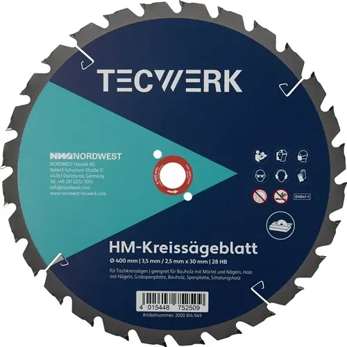 Lame de scie circulaire sur table TECWERK Livraison Express