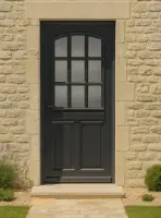 Porte d‘entrée Bois Vitrée Alicia Gris Anthr., H.215xl.90 cm C?te Tableau p, Droite Meilleure Vente