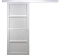 Super Prix Porte Coulissante Tamera blanc 4 panneaux H204 x L73 cm, Rail Alu
