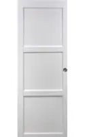 Porte Coulissante Korya Blanc 3 panneaux H204 x L83 cm, Coquilles Nouvelle Collection