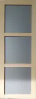 Offre Limitée Porte Coulissante Ayous 3 Panneaux Gris Clair H204 x L73 cm