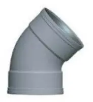 Coude SDR41 femelle-femelle 45° 125 mm DYKA Meilleur Choix