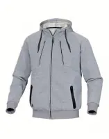 Marque Veste sweat Anzio molleton polyester coton gris zippé taille M