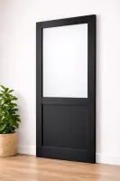 Porte Coulissante Atelier Noir H204 x L73 cm sans meneau Soldes