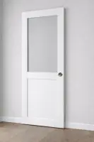 Usine Directe Porte Coulissante Atelier Blanc H204 x L93 cm sans meneau, Coquilles