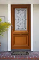 Quantité Limitée Porte d‘entrée Bois Vitrée Anis, H.215xl.90 cm C?te Tableau p.Droit