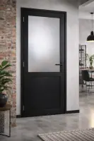 Bloc Porte Athena Noir H204 x L73 cm C?te Tableau P.Droite,Poignee Prix Promo
