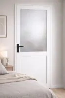 Bloc Porte Athena BLANC H204 x L83 cm C?te Tableau P.Droite,Poignee Dernier Modèle