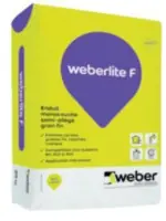 Enduit imperméable décor fa?ade Weber.Lite F gris acier 318 sac de 25 Kg WEBER Super Prix