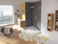 Receveur Kinesurf blanc bonde petit c?té anti-dérapant 140 x 100 cm 11 cm?KINEDO DOUCHE Expédié Aujourd'hui