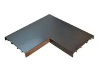 Angle 90° Odemur plat aluminium anthracite 7016 structuré 500 x 500 mm LIMAT Must-Have