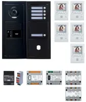 Pack GT vidéo 5 BP programmé avec platine noire satin - AIPHONE - 200457 Expédié Aujourd'hui