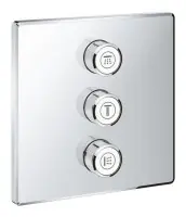 Vente Directe Panneau de contr?le 3 sorties Grohtherm SmartControl chromé 147 x 345 x 180 mm GROHE