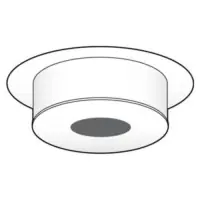 Remise Finition plafond ronde Inox-Galva blanc mat RAL 9020 diamètre 150 mm hauteur 120 mm POUJOULAT