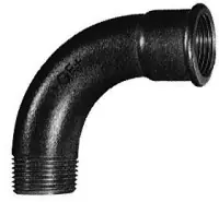 Solde Courbe N° 1 fonte malléable male-femelle noire 12 x 17 mm ATUSA