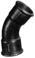 Courbe N° 41 fonte malléable femelle-femelle noir 33 x 42 mm ATUSA Populaire
