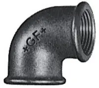 Acheter Direct Coude 90° 90 fonte malléable femelle-femelle noir 40 x 49 mm ATUSA