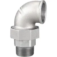 Coude union à joint conique fonte malléable galvanisée male-femelle 98G 15 x 21 mm SFERACO Usine Directe