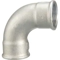 Remise Courbe fonte malléable galvanisée femelle-femelle 2G 90° 33 x 42 mm SFERACO
