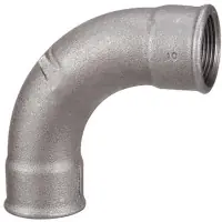 Courbe fonte malléable noire femelle-femelle 2N 90° 26 x 34 mm SFERACO Populaire
