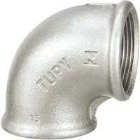 Coude fonte malléable galvanisée femelle-femelle 45° 66 x 76 mm SFERACO Expédition Rapide