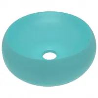 Populaire Lavabo rond de luxe 40x15 cm céramique vert clair mat 02_0002744