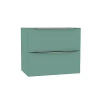 Meuble sous vasque Plénitude partie droite longueur 70 cm pour composition 140 cm 2 tiroirs Bleu fjord profondeur 46 cm Authentique