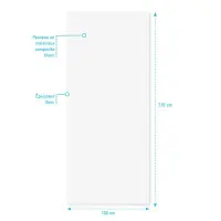 Panneau Mural Finition Aluminium Blanc 100 x 210 cm - WALL‘IT BLANC Bon Plan
