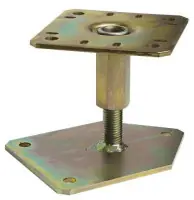 Meilleur Prix Pied de poteau réglable pour angle de dalle - acier bichromaté 130 x 130 x 100 mm SIMPSON STRONG-TIE