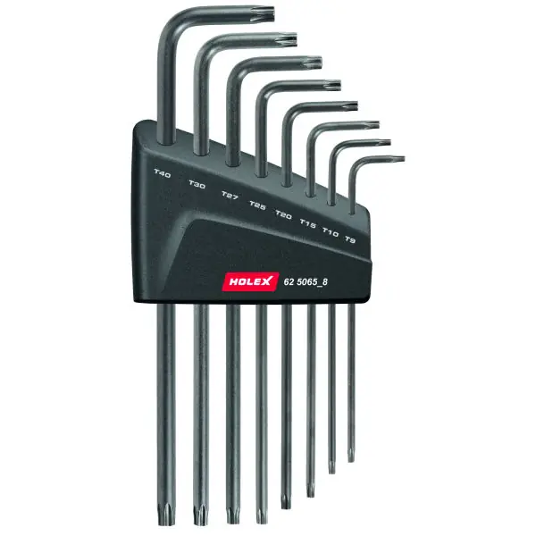 Jeu de clés males coudées pour Torx?, avec alésage, Nombre de tournevis 8 Top Vente