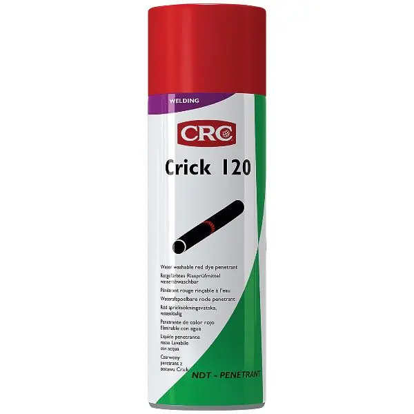 Solde Pénétrant rouge Détecteur de fissures CRICK 120, Contenance 500ml