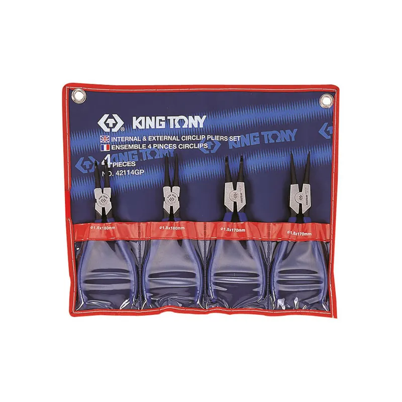 Vente Flash Trousse de pinces Circlips – 4 pièces – KINGTONY 42114GP