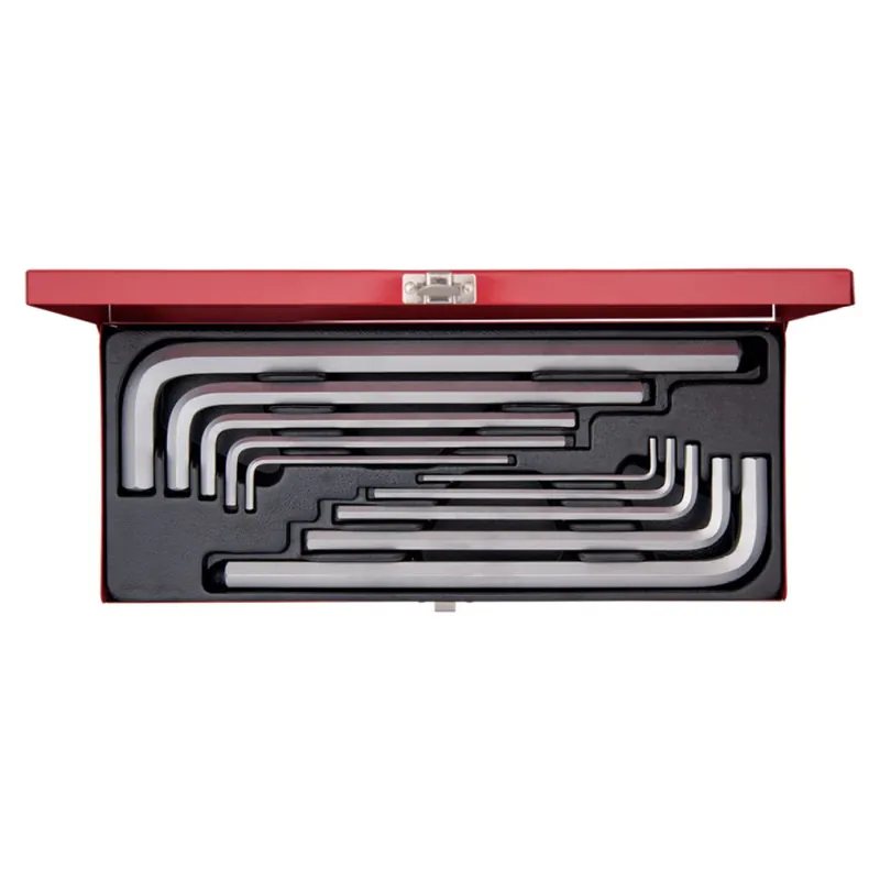 Prix Bas Coffret de clés males 6 Pans extra longues métriques - 10 pièces - KI