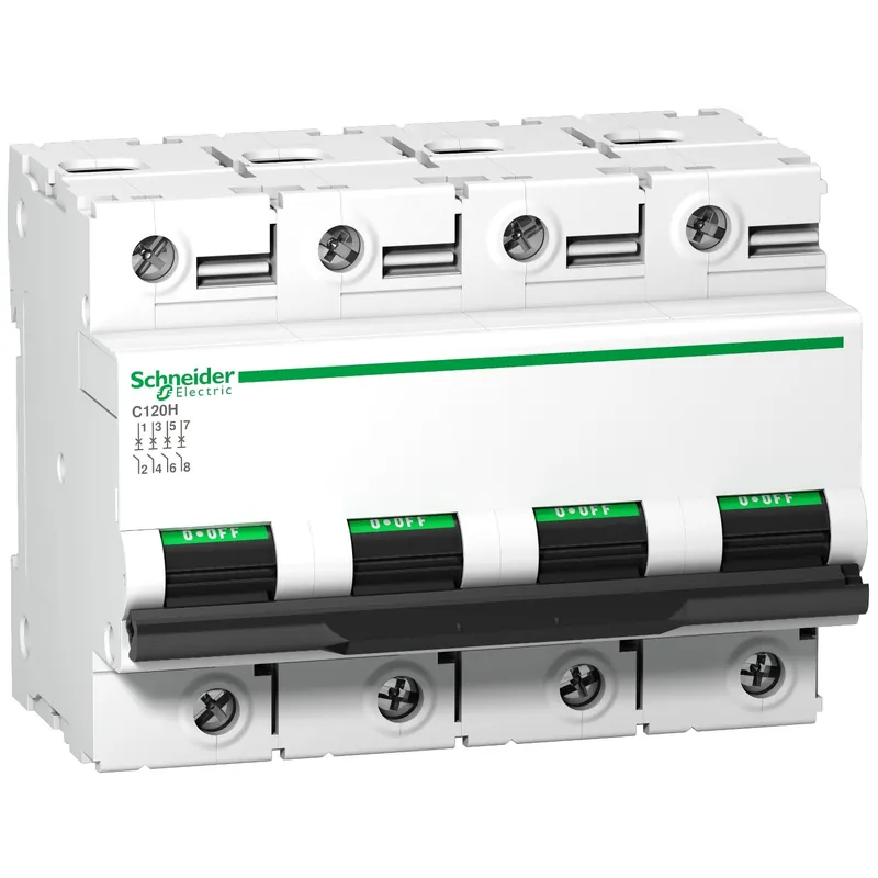 Satisfait Ou Remboursé Disjoncteur C120H 4P 80 A, courbe D, 15 kA - A9N18523