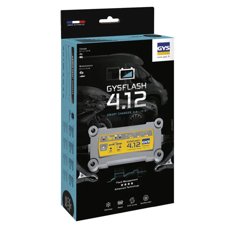 Chargeur Batterie 12 Volts Inverter Automatique Monophasé GYS? – Capacité 1,2>130Ah – GYSFLASH 4.12 Petit Prix