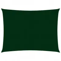 Voile toile d‘ombrage parasol tissu oxford rectangulaire 2 x 4,5 m vert foncé 02_0009628 Solde