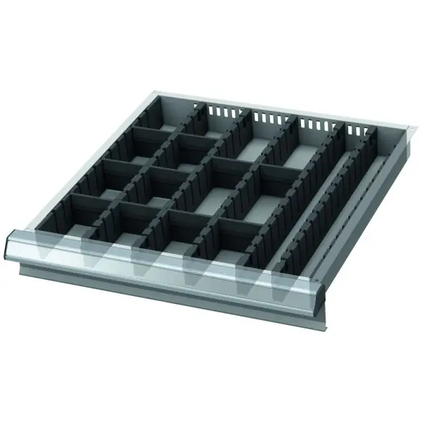 Jeu de parois de séparation à fente / cloisons, 16×16G, Hauteur frontale des tiroirs / Type 75/1 Livraison Express