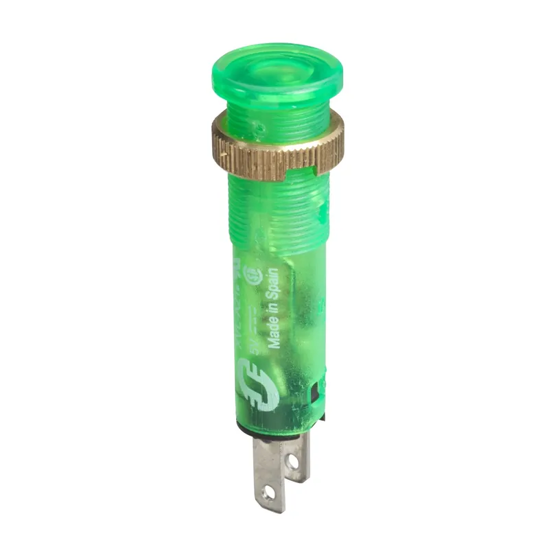 Prix Promo Voyant rond ? 8 - IP 40 - vert - DEL intégrée - 12 V - cosses - XVLA223