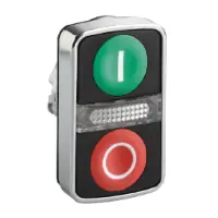 Achat Immédiat Harmony tête bouton-poussoir double touche ?22 vert + rouge E S IP66, IP69K - ZB4BW7A3741