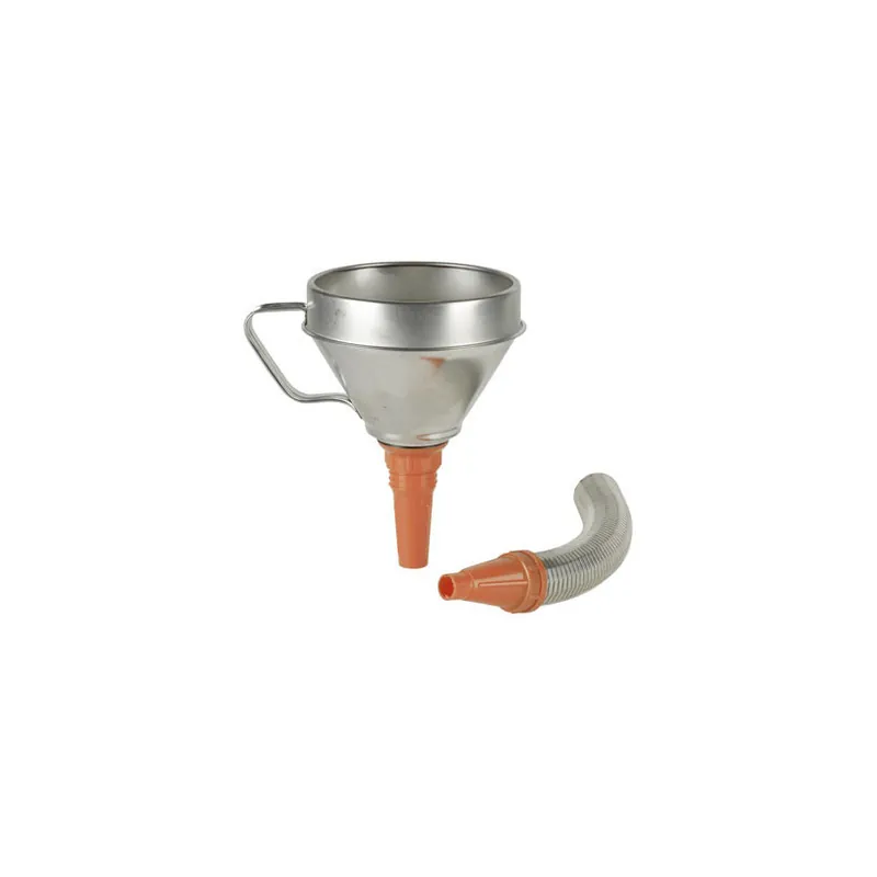 Entonnoir en fer blanc ? 160 mm avec sortie flexible – Pressol Must-Have