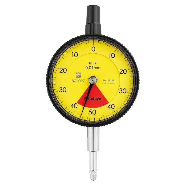 Comparateur, dos plat, version ISO un tour, protection contre les chocs, 0,8 mm, 0,01 mm Satisfait Ou Remboursé