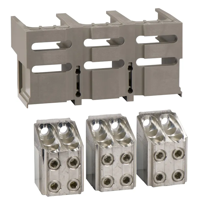 3 bornes + cache-bornes pour 4 cables 240 – mm2 < 1250 A - 33640 Prix Cassé