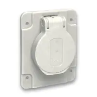 Prix Bas PratiKa - socle de prise NF 65x85mm - 2P+T 10-16 A - IP54 - connex. arr. - gris - PKN61G
