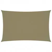 Voile toile d‘ombrage parasol tissu oxford rectangulaire 4 x 7 m beige 02_0009706 Meilleur Choix